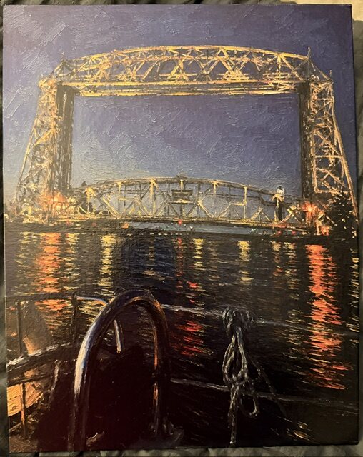Lake Superior bridge artwork