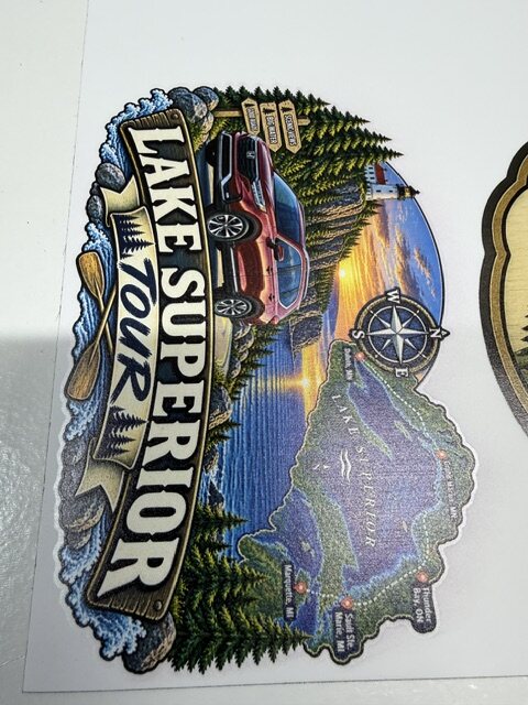Layered Lake Superior travel decal